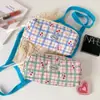 Temporada de Regreso a Clases Estilo Crema Dibujo Animado Cuadros Estuche para Lápices Bolsa de Almacenamiento de Papelería para Niña Estuche para Lápices de Aspecto Elegante para Estudiante Bolsa de Cosméticos