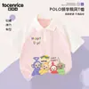 Camiseta de Manga Corta Teletubbies Tintin Dixi Lala Ola Mediana y Grande Polo Infantil Top de Bebé Niño Manga Corta