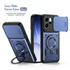 Funda para teléfono Oppo Reno15Pro con Ventana Deslizante Anillo Celeste Realme15Pro con Soporte Protector Anticaídas