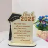 Amazon Transfronterizo Producto Nuevo 2026 Temporada de Graduación Decoraciones de Madera Cartel de Madera de Graduación Decoración de Escritorio