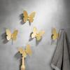 Gancho de Latón Sólido Luz de Lujo Dormitorio Entrada Colgador de Ropa Gancho Individual Trasero de Puerta Colgante de Pared Decoración de Pared Gancho de Mariposa Distintivo Pared