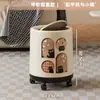 Cubos de basura cuidadosamente seleccionados, papeleras elegantes para dormitorio y sala de estar, cubos de basura grandes multifuncionales convenientes con ruedas