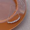 Collar de plata de ley S925 con diamantes de imitación y sonrisa para mujer, diseño de nicho de moda simple, cadena de clavícula de lujo ligera, collar de alta calidad, joyería