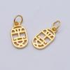 Colgante de ping-an hueco de doble cara, estilo chino, accesorios de joyería, pulsera DIY, colgante de joyería