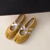Zapatos Mary Jane de Punta Dividida para Mujer 2026 Verano Nuevos Talla Grande Planos Zapatos de Ballet Slip-On Zapatos de Punta de Cerdo