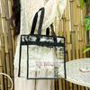 Bolsa Láser de PVC con Logotipo Impreso Personalizado, Bolsa de Compras Transparente Colorida de Alta Gama, Bolsa Tote de Plástico, Bolsa de Gelatina Impermeable