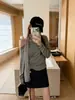 Thirteen LinesKAPOKNova Coleção de Outono! Camiseta Manga Longa Gola Alta Renda Off-shoulder Slimming Estilo Coreano com Fitas 61107