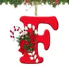 Nuevas decoraciones navideñas personalizables en inglés de 26 letras para la frontera, adornos para el árbol de Navidad, colgantes