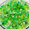 Série de cores laranja amarelo verde azul rosa quente Miniatura simulação garrafa de vinho drink grampo de cabelo capa de celular acessórios de resina cola de creme