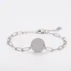 Pulsera Redonda de Acero Inoxidable para Pulsera de Clip de Papel Pulsera Material en Blanco Sin Palabras Pulsera de Regalo Navideño Venta al por Mayor
