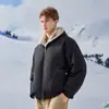 Chamarra de plumas Enbu para hombre, nueva colección de invierno, retro y elegante, engrosada para abrigar, chamarra de plumas casual y versátil