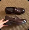 Mocassins de Couro Francês Retrô com Salto Grosso Femininos 2026 Primavera/Outono Novos Calçados Pequenos de Couro de Calçar Mary Janes
