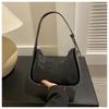 Moda para chicas estilo coreano bolso pequeño simple portátil bolso de mujer 2024 Invierno nuevo patrón piedra bolso de hombro axilar
