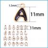 Conjunto Multicolorido de 26 Letras Inglesas de Liga Metálica com Gotejamento Dupla Face para Pulseiras e Brincos DIY Acessórios de Marca Artesanato Atacado