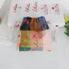 Bolsa de Tela Floral con Cordón Fresca y Artística Bolsa Organizadora Portátil para Artículos Varios Gran Capacidad Almacenamiento de Cuidado de la Piel y Artículos de Tocador Bolsa de Tela
