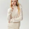100% cachemira, nueva colección otoño/invierno 2026, suéter de cuello redondo para mujer, simple y versátil, tejido liso, capa base suave y cómoda