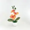 Três Flores Artificiais, Plantas em Vaso de Orquídea Phalaenopsis, Plantas Artificiais Verdes Estilo Sweet Film, Adereços de Fotografia, Enfeites, Plantas Decorativas em Vaso para Sala de Estar