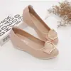 Zapatos Mocasines de Cuña con Tacón Oculto para Mujer, Nueva Colección Primavera/Verano, Boca Baja, Transpirables, Antideslizantes, Versátiles, Zapatos de Piel Suave, Zapatos de Suela Suave para el Trabajo, Aumentan la Altura