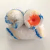 Rodillo Mini de 4 Pulgadas para Pulgar Núcleo de Rodillo Cepillo Rodillo Mini Fibra Química Hilo de Algodón Raya Amarilla Única Raya Amarilla Azul Cepillo de Lana Herramienta de Pintura