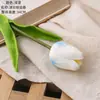 Mini Tulipa Flores Artificiais Transfronteiriças Amazon Wish Decorações de Casamento Estilo Ins Fabricante de Flores Artificiais Rosa