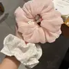 Azul-Cinza Claro, Elástico de Cabelo Rosa Raiz de Lótus, Anel de Cabelo Moderno para Coque ou Rabo de Cavalo Fresco e Divertido