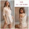 Lingerie Elegante Sexy Decote V Profundo Corte Baixo Seductora Renda Transparente Seductora Blusa Roupa de Role-Playing 243