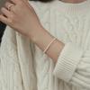 Pulsera Elástica Simple de Perlas Estilo Francés Nuevo Moda de Lujo Ligero Pulsera Elegante Clásica Versátil Pulsera Nicho Distintiva