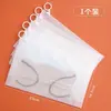 Bolsa de almacenamiento transparente simple y práctica estilo Ins para mascarillas, cosméticos, papelería y agendas, con cremallera impermeable esmerilada