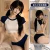 Sueño de Mariposa Seda Lencería Sexy Estilo Japonés Pura e Inocente Uniforme de Porrista para Role-Playing Gimnasia A302