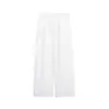 Pantalones Casuales de Color Sólido Simples Estilo Retro Americano Rumei Unisex Holgados de Cintura Media Adelgazantes con Caída Rectos de Pierna Ancha Pantalones Largos