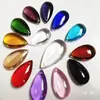 Cortina de Cuentas de Cristal Perla Suelta Brillo Gota de Agua Cristal de Vidrio Calabaza Cortina de Puerta Accesorios de Iluminación DIY Colgante Gotas