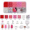 Caja de 10 Compartimentos con Juego de Cuentas de Vidrio para Semillas y Cuentas Acrílicas para Materiales de Cadena de Teléfono, Cuentas para Pulseras Hechas a Mano DIY, Cuentas Sueltas