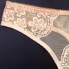 Ropa interior transparente para mujer mostrando lana y exponiendo sexy encaje de malla de tiro bajo sin costuras calzones tanga para mujer