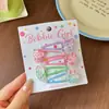 Pinzas para el pelo de niños de colores dulces, estilo japonés y coreano, con flores de dibujos animados de colores, pinzas para flequillo lateral para niñas y pasadores para bebés, accesorios para el pelo