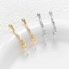 Aretes barrocos irregulares de lava con color chapado en oro de 18k, oro real, soporte para perlas, aretes hechos a mano DIY, accesorios para aretes