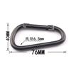 Suministro Mayorista del Fabricante de No. 8 Hebillas Colgantes Tipo D de 76 mm de Aleación de Aluminio Electrodosforado Negro Cuerda Antiperdida para Exteriores Hebilla para Carrito de Compras Mochila