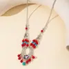 Pendientes Artesanales Estilo Étnico Bohemio Retro, Pendientes Femeninos de Borla para Fiesta, Pendientes Largos Personalizados Tailandeses