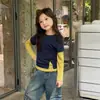 Camiseta Versátil de Manga Longa para Meninas Estilo Outono Roupa de Outono 26 Novidades Top Falso Duas Peças para Crianças Roupa de Baixo para Meninas Camada Base Primavera e Outono
