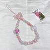 Novo cordão de telefone móvel criativo pequeno fresco borboleta cor frisada cadeia de telefone móvel anti-queda acessórios de corda cadeia decorativa de telefone móvel