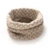 Suave y pegajoso cachemir otoño e invierno nuevo estilo mujeres patrón de diamante bloque de color floral calentador de cuello simple versátil cálida protección para el cuello bufanda tejida