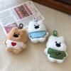 Mochila escolar de dibujos animados con colgante de niño, llavero de peluche, regalo de cachorro de dibujos animados de pareja de West Highland, venta al por mayor