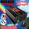 Inversor Inteligente Transfronterizo 12V a 220V/110V 300W para Coche Doble USB con Pantalla LED Alta Potencia