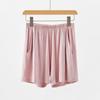 Roupa de ficar em casa/pijama feminino, shorts/calça capri, adequado para usar fora, pijama fino de verão, corte casual solto, tamanhos grandes, cor sólida.