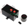 Olla de aceite cuadrada modificada para coche, tanque de aceite auxiliar con tubo de escape de cabeza de hongo, olla de filtro de aceite 1L 2L 3L