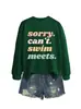 Lo siento No Puedo Nadar Cumple Amazon Ebay Sitio Independiente Moda Casual Sudadera de Otoño e Invierno para Mujer