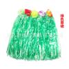 Falda de hierba tropical de 40 cm con flores coloridas para carnaval, Navidad, fiesta infantil, actuación, boda, bienvenida hawaiana