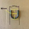 Gancho de Solda Anel em Forma de U de Ferro Sólido, Dobra de Barra de Ferro em Forma de Arco Semicircular, Gancho de Fivela em Forma de U, Dobra de Barra de Orelha de Levantamento