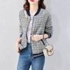 Jaqueta Estilo Chanel Feminina Primavera e Outono 2022 Nova Europeia Casual Versátil Curta Jaqueta de Baseball Suit Feminina Tendência