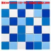 Azulejos de mosaico de cristal para piscina, piscina de observación, inodoro, estanque de peces, bañera, azulejos azules para casa de huéspedes