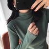 Camisa Catiônica Original MOTIE Outono e Inverno 2019 Gola Alta Meia Estilo Coreano Malha Elástica Quente Roupa Íntima